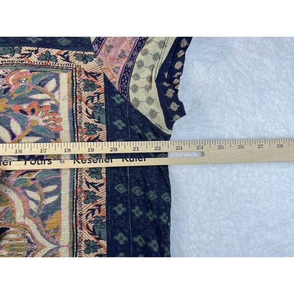 Lucky Brand Tee Womens Plus 1X Persian Carpet Top Scoop S/S Bohemian Lagenlook - Picture 7 of 8